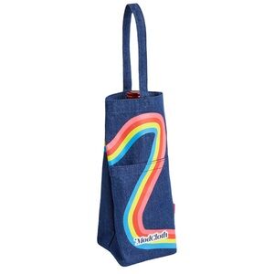ModCloth Groovy Denim Wine / Spirits Tote Bag in Denim Rainbow